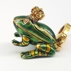 Juicy Couture Large Frog Prince bracelet Charm LOCKET Mouth Opens Large